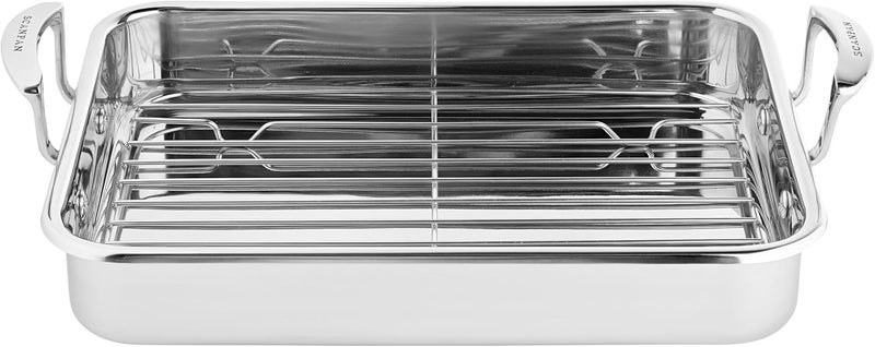 SCANPAN Impact Roasting Pan with Rack, 4.5 Liters - Image 2